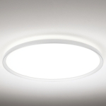 Biały płaski okrągły plafon sufitowy Vivida International 0104.23.BI WN Atena LED 84W 3000K-4000K 80cm