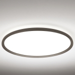 W kolorze brązu płaski okrągły plafon sufitowy Vivida International 0104.23.BZ WN Atena LED 84W 3000K-4000K 80cm