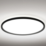 Czarny płaski okrągły plafon sufitowy Vivida International 0104.23.NE WN Atena LED 84W 3000K-4000K 80cm