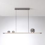 Tytanowa lampa wisząca listwa z dymnymi kloszami Vivida International 0102.30.TI Moonlight LED 36W 3000K 120cm