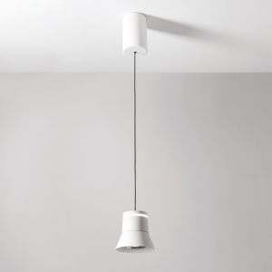 Biała mała ledowa lampa wisząca Vivida International 0101.30.BI Cloche LED 6W 3000K 10,9 cm