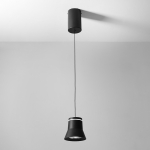 Czarna mała ledowa lampa wisząca Vivida International 0101.30.NE Cloche LED 6W 3000K 10,9 cm