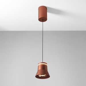 W kolorze brązu mała ledowa lampa wisząca Vivida International 0101.30.BZ Cloche LED 6W 3000K 10,9 cm