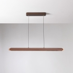 W kolorze brązu i z dodatkiem złotego lampa wisząca listwa ledowa 106,4cm Vivida International 0103.30.BZ Blade LED 55W 3000K
