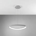 W kolorze tytanowym lampa wisząca obręcz 60,6cm Vivida International 0083.30.TI DIM WN Lifering-P LED 48W 3000-4000K ściemnialna