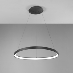 W kolorze brązu lampa wisząca obręcz 80,6cm Vivida International 0083.31.BZ DIM WN Lifering-P LED 60W 3000-4000K ściemnialna