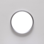 W kolorze tytanowym okrągły płaski plafon sufitowy ledowy ściemnialny Vivida International 0105.20.TI DIM WN Hera LED 40W 3000-4000K 50cm