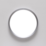 W kolorze tytanowym okrągły płaski plafon sufitowy ledowy ściemnialny Vivida International 0105.21.TI DIM WN Hera LED 50W 3000-4000K 60cm