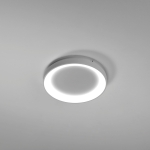 W kolorze tytanowym okrągły wklęsły ledowy plafon sufitowy ściemnialny Vivida International 0098.20.TI DIM WN Lifering-R LED 40W 3000K-4000K 38cm