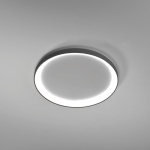 W kolorze brązu okrągły wklęsły ledowy plafon sufitowy ściemnialny Vivida International 0098.21.BZ DIM WN Lifering-R LED 60W 3000K-4000K 58cm