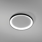 Czarny okrągły wklęsły ledowy plafon sufitowy ściemnialny Vivida International 0098.21.NE DIM WN Lifering-R LED 60W 3000K-4000K 58cm