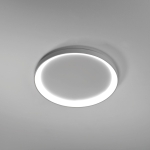 W kolorze tytanowym okrągły wklęsły ledowy plafon sufitowy ściemnialny Vivida International 0098.21.TI DIM WN Lifering-R LED 60W 3000K-4000K 58cm