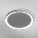 W kolorze tytanowym okrągły wklęsły ledowy plafon sufitowy ściemnialny Vivida International 0098.22.TI DIM WN Lifering-R LED 80W 3000K-4000K 78cm