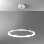 Lampa wisząca biała obręcz ściemniana Vivida International 0098.31.BI DIM WN Lifering-R LED 80W 3000-4000K 78cm