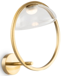 Lampa ścienna obręcz 32cm Kinkiet Maytoni MOD327WL-L5BS3K Moon LED 5W 3000K mosiądz