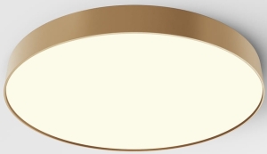 Matowy złoty okrągły płaski plafon ledowy Maytoni C032CL-90W3K-RD-MG Zon LED 90W 3000K CRI90 60cm x 6cm