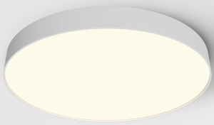 Biały okrągły płaski plafon ledowy Maytoni C032CL-90W3K-RD-W Zon LED 90W 3000K CRI90 60cm x 6cm