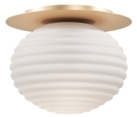 Nowoczesny złoty plafon z białym kloszem ulem Maytoni MOD268CL-01G Reels E27 35cm