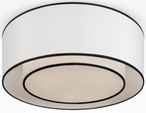 Lampa Sufitowa Okrągły Plafon Maytoni MOD613CL-03W Bergamo 3xE27 18cm x 52cm biały czarny