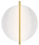 Nowoczesny kinkiet złota listwa z okrągłą tarczą Maytoni MOD279WL-L14G3K Mira LED 14W 3000K 34cm