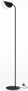 Czarna nowoczesna lampa podłogowa Maytoni MOD126FL-01B Mollis G9