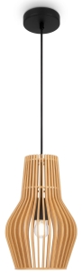 Czarno brązowa lampa wisząca z smukłym kloszem Maytoni MOD191PL-01W1 Roots E27 30cm