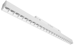 Biały z białą przesłoną podłużny reflektor diodowy na szynę magnetyczną Multiline Oxyled 403001 Dots M 24W 3000K 60stopni 38,7cm