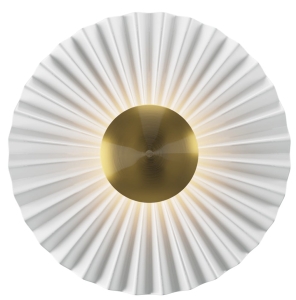 Płaski okrągły biało złoty kinkiet ścienny ledowy Maytoni MOD233WL-L11BS3K Fiore LED 7W 3000K