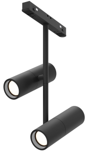 Czarny podwójny reflektor na czarną szynę magnetyczną Exility Maytoni TR005-4-2X12W-DS-B Elti Duo LED 24W 3000K-6000K 36stopni Bluetooth