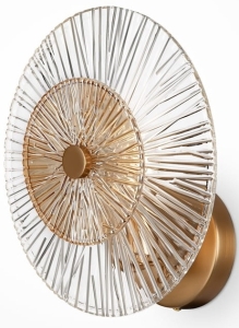 Dekoracyjna szklana lampa ścienna kinkiet Maytoni MOD007WL-01G Aster E14 62cm