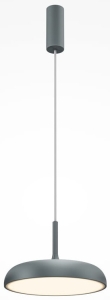 Szara kopułowa ledowa lampa wisząca nad stół Maytoni MOD189PL-L12GR3K1 Gerhard LED 19W 3000K 30cm
