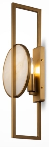 Złota geometryczna lampa ścienna kinkiet Maytoni MOD099WL-01G Marmo E14
