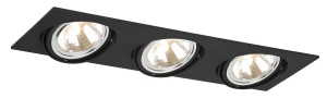 Lampa sufitowa podtynkowa regulowana Argon 1329 Olimp 3xG9 z odbłyśnikiem 51cm czarny