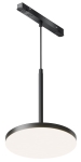 Czarny okrągły reflektor wiszący na szynę magnetyczną Exility Maytoni TR123-4-15W-DS-B Plato LED 15W 3000K-6000K 120stopni Bluetooth