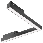 Czarny narożny reflektor na szynę magnetyczną Exility Maytoni TR042-4-24W3K-WW-DS-1 Basis 24W 3000K-6000K 120stopni 30cm-30cm Bluetooth