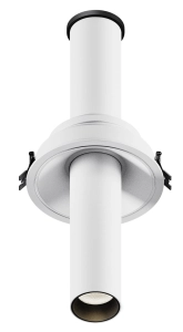 Biała lampa podtynkowa z wystającym reflektorem Maytoni C140RS-L200-7W3K-W Focus T LED 7W 3000K CRI90 36stopni