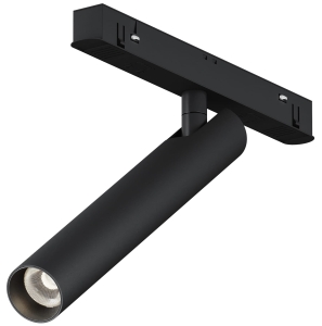 Czarny smukły reflektor na czarną szynę magnetyczną Exility Maytoni TR141-2-6W3K-M-B Focus T LED 6W 3000K 36stopni