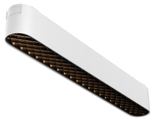 Biało czarny reflektor na szynę magentyczną Radity Maytoni TR084-1-12W3K-W Basis Grid LED 12W 3000K 22,2cm 60stopni