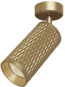 Lampa Sufitowa Punktowa Regulowana Frezowana Maytoni C034CL-01G Focus Design GU10 6x13x19,5cm złoty