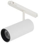 Biały reflektor z czarną optyką i światłem punktowym na szynę magnetyczną LVM Nowodvorski 11642 Spot LED 15W 3000K 30stopni