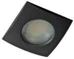 Czarna kwadratowa lampa podtynkowa oczko wodoszczelne Azzardo AZ0812 Ezio GU10 IP54 9cm