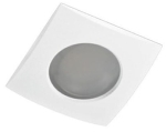 Biała kwadratowa lampa podtynkowa oczko wodoszczelne Azzardo AZ0813 Ezio GU10 IP54 9cm