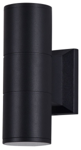 Zewnętrzna lampa ścienna na elewację kinkiet światło góra dół Maytoni O574WL-02B Bowery 2xGU10 IP54 6,4x11,5x18cm czarny