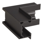 Czarny metalowy łącznik sufit - ściana do szyn magnetycznych podtynkowych na sprężynki Micro11 Max Light NT0014