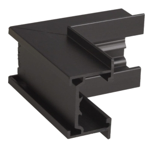 Czarny metalowy łącznik sufit - ściana do szyn magnetycznych podtynkowych na sprężynki Micro11 Max Light NT0014