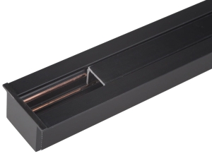 Czarny szynoprzewód magnetyczny podtynkowy z ramką na sprężynki Micro11 Max Light NT0012 2m