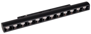 Czarna podłużna lampa obrotowa z diodami do światła punktowego do szyn magnetycznych Micro11 Max Light N0003N 12W 3000K 23cm