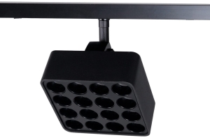 Czarna kwadratowa zaoblona lampa z diodami do światła punktowego do szyn magnetycznych Micro11 Max Light N0013N 12W 3000K