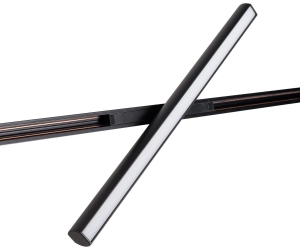 Czarna podłużna lampa obrotowa z mlecznym kloszem do światła ogólnego do szyn magnetycznych Micro11 Max Light N0007N 18W 3000K 34,5cm