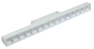 Biały z białą optyką podłużny reflektor diodowy na szynę magnetyczną Multiline Oxyled 893302-400284 Dots M 24W 4000K 60stopni 38,7cm